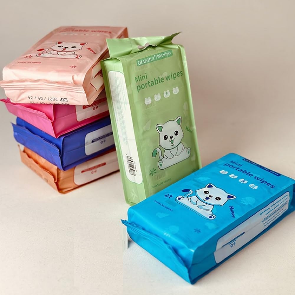 Mini portable wet wipes