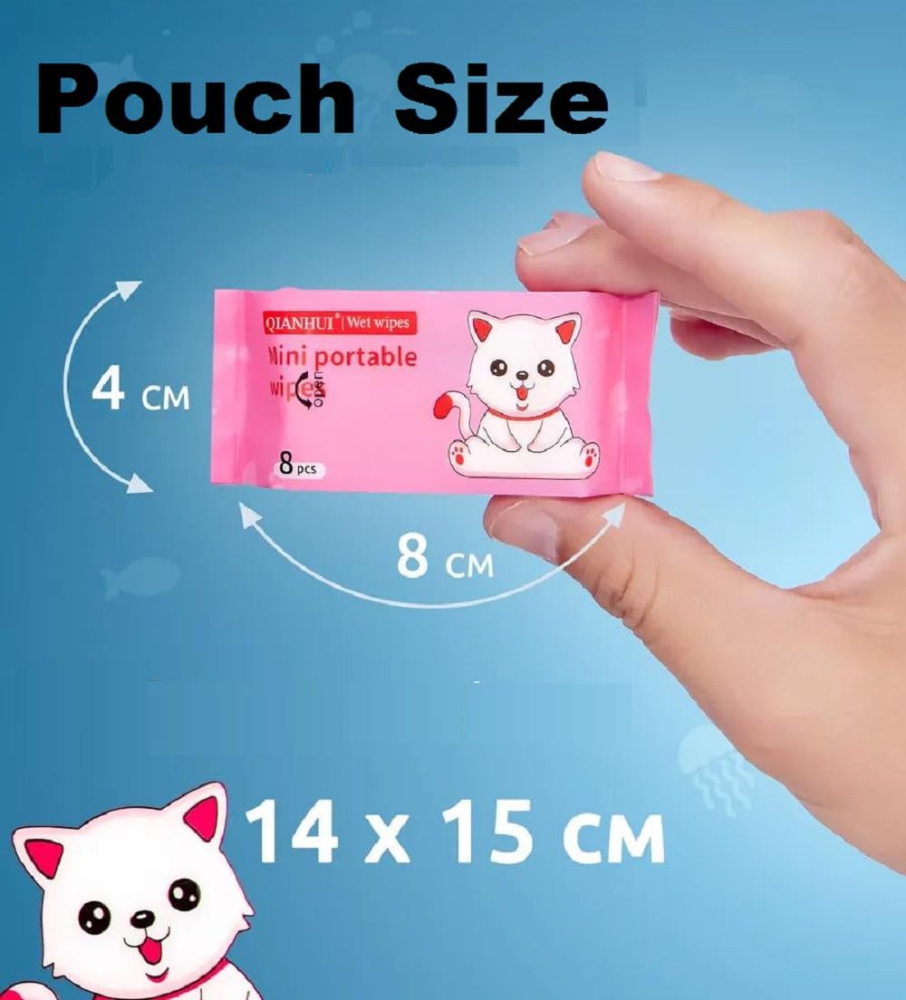 Mini portable wet wipes