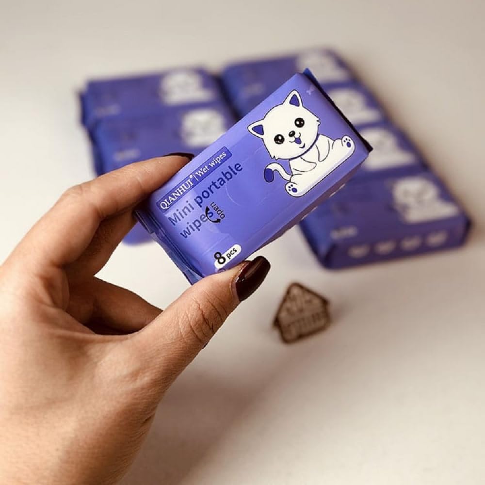 Mini portable wet wipes