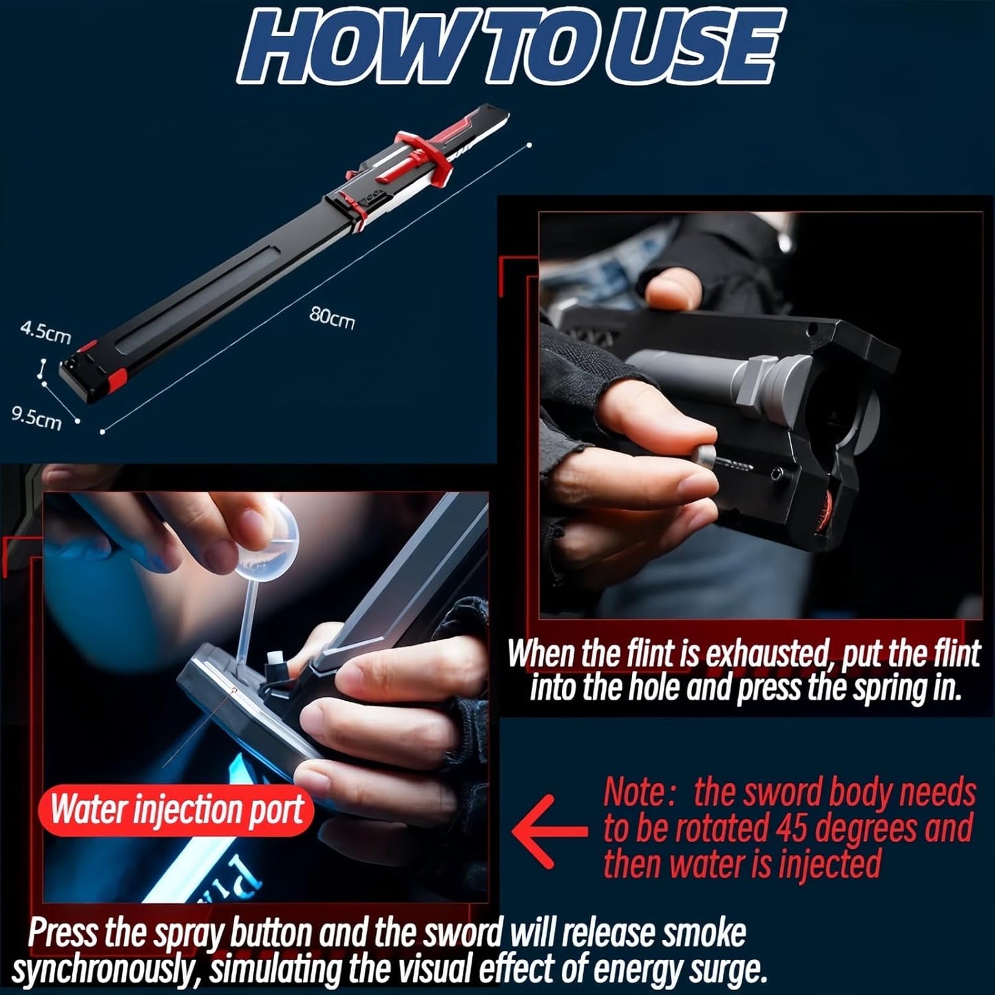 Led sparkle katana
