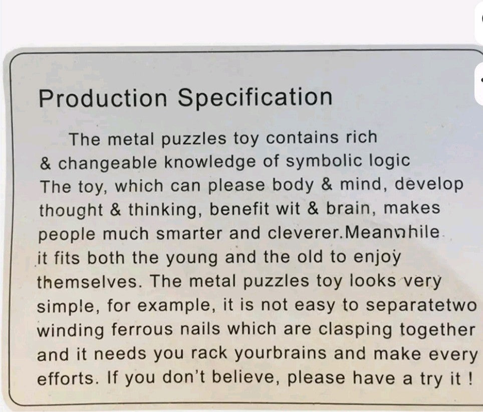 Metal IQ Puzzle
