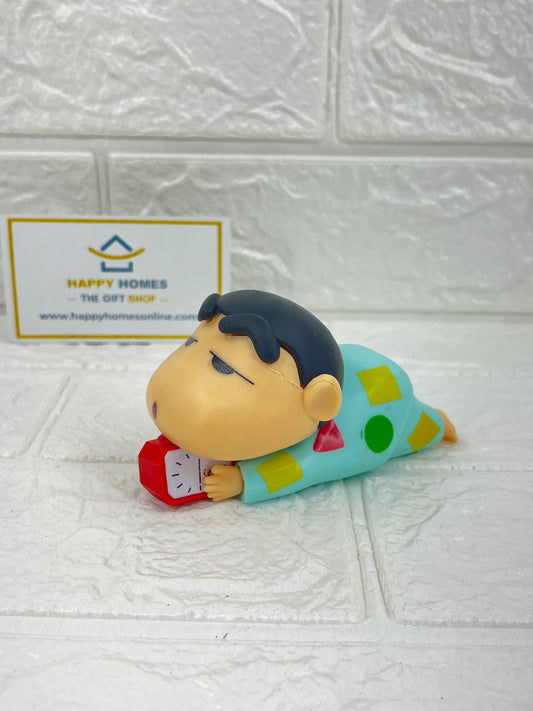 10 cm Lazy Clock Shin-chan Figurine