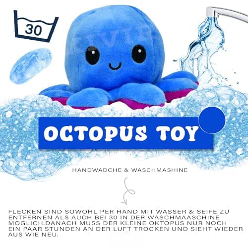 Reversible Octopus Soft Toy 12 cm