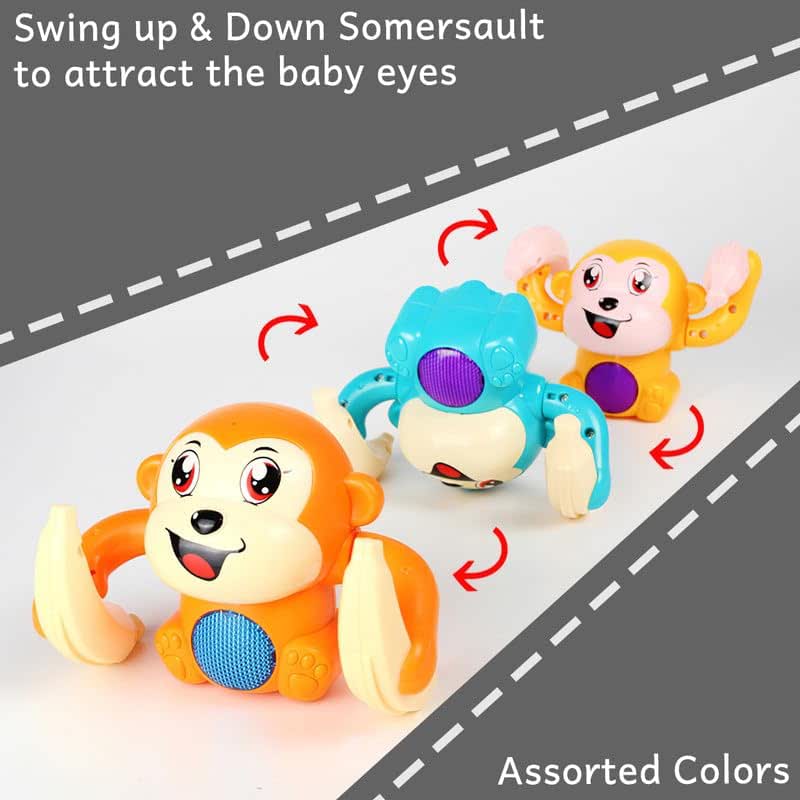 Monkey rolling banana toy