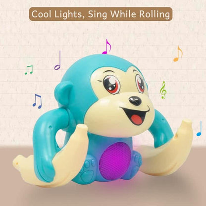 Monkey rolling banana toy