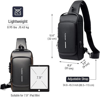 Anti theft cross body bag