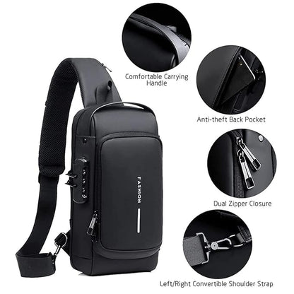 Anti theft cross body bag