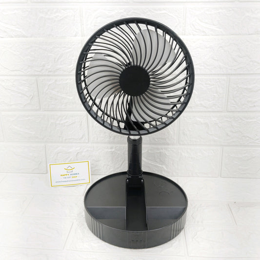 Retractable folding fan