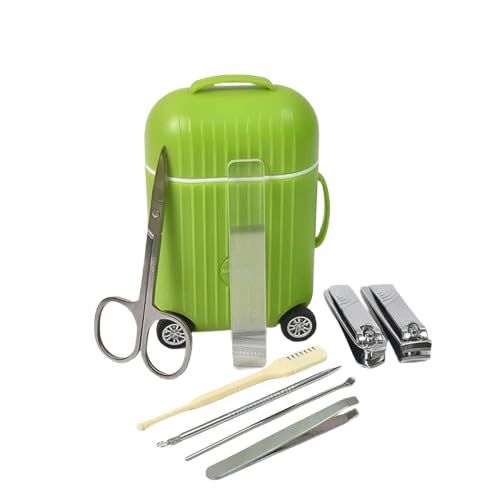 8 PC manicure set-suitcase trolley design