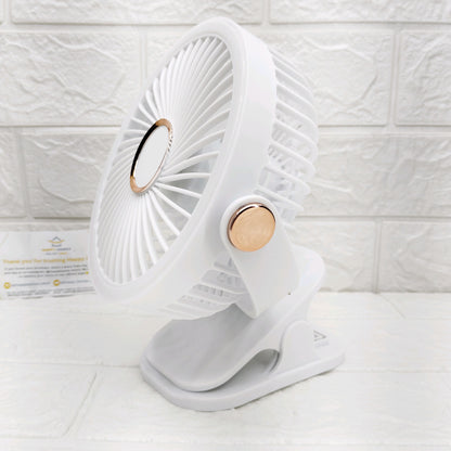 Wireless fan with clip and light