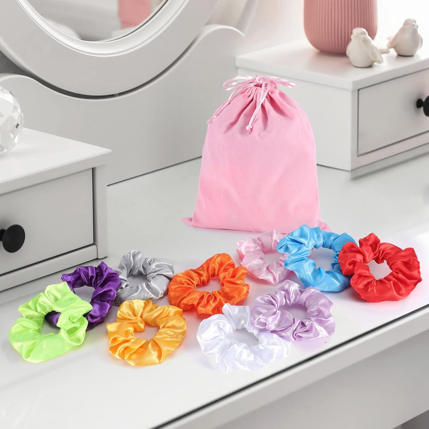 LED Hair Scrunchies Light Up Elastic Bands