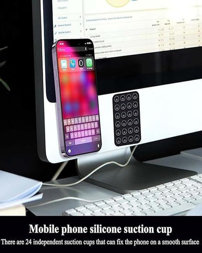Sticky grippy phone stands