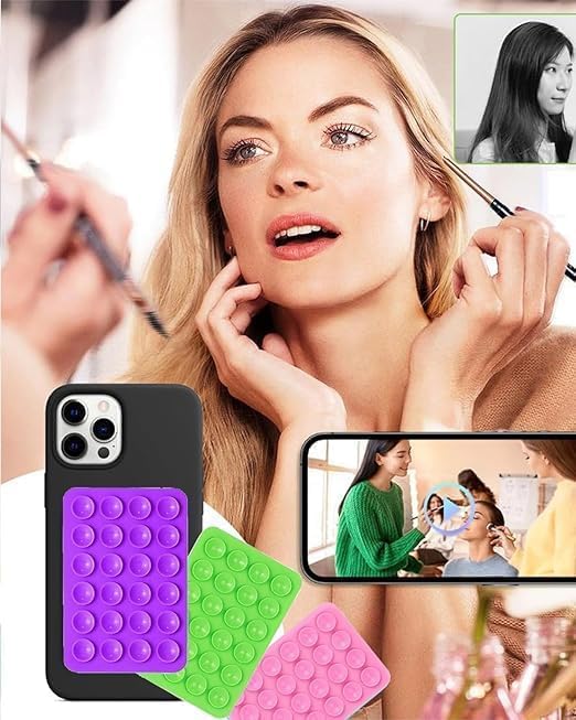 Sticky grippy phone stands