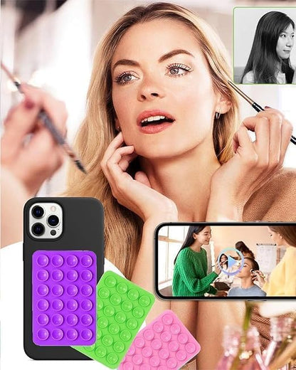Sticky grippy phone stands