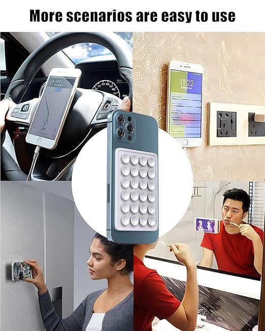 Sticky grippy phone stands