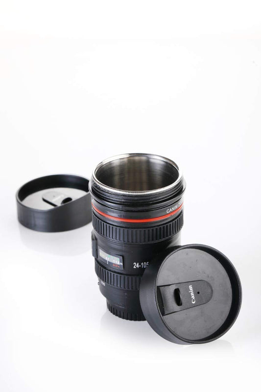 camera lens coffee mug