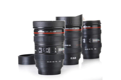 camera lens coffee mug