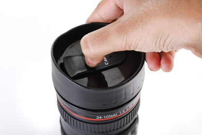 camera lens coffee mug