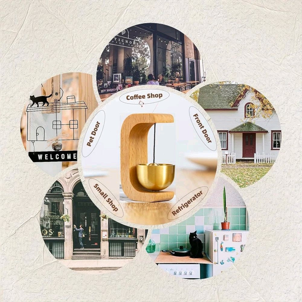 Brass bell with magnet