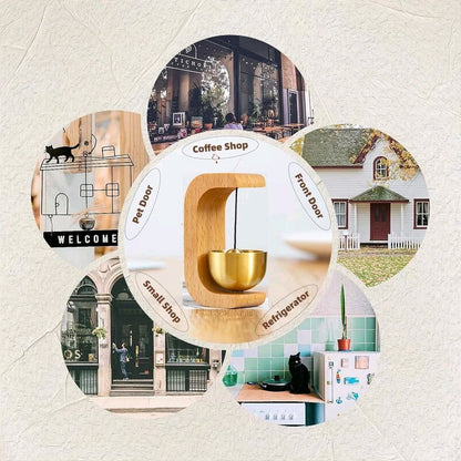 Brass bell with magnet