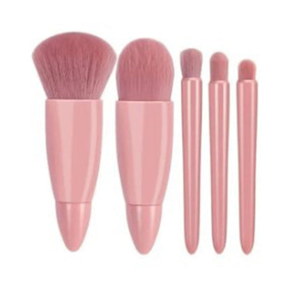 Cosmetic mirror with brushes