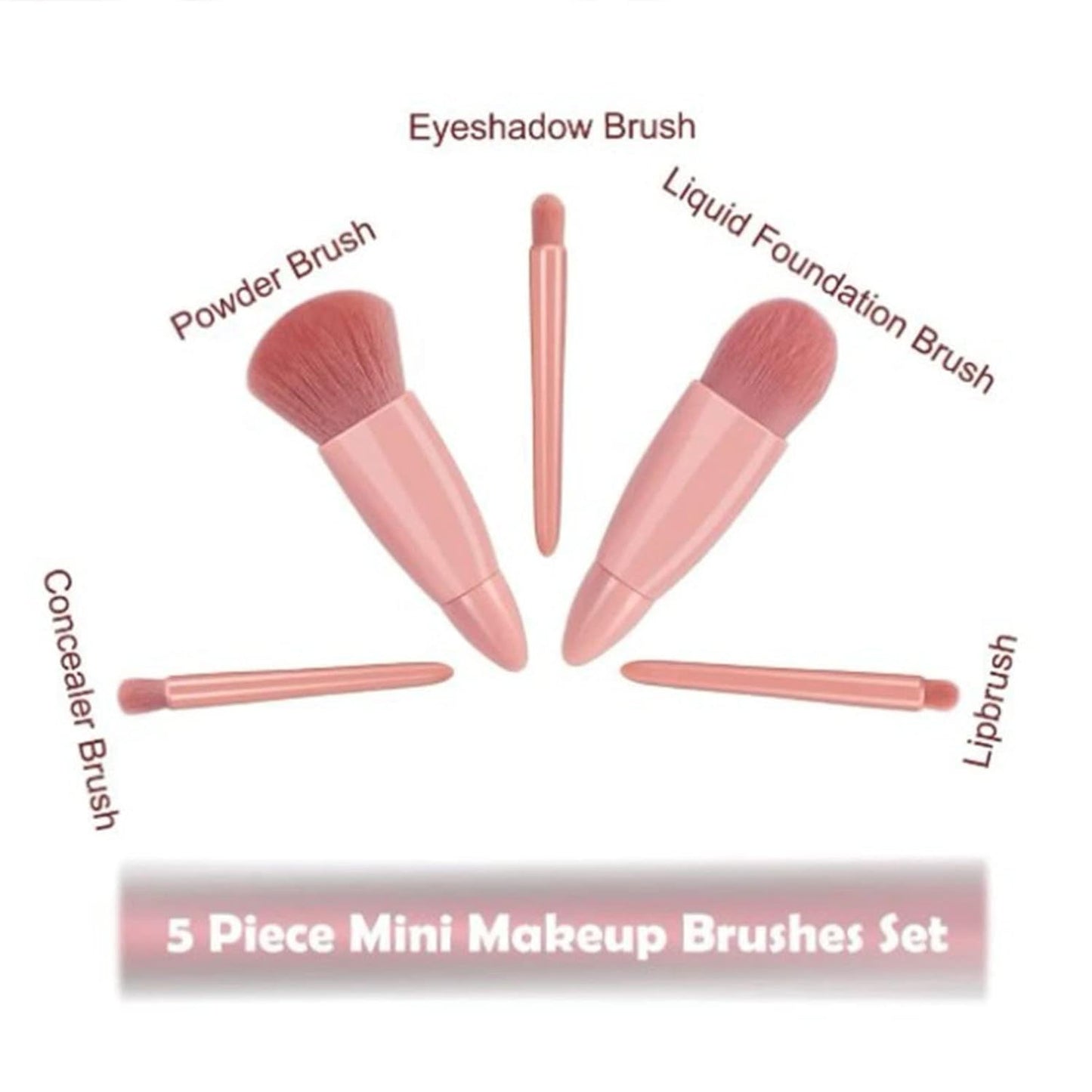 Cosmetic mirror with brushes