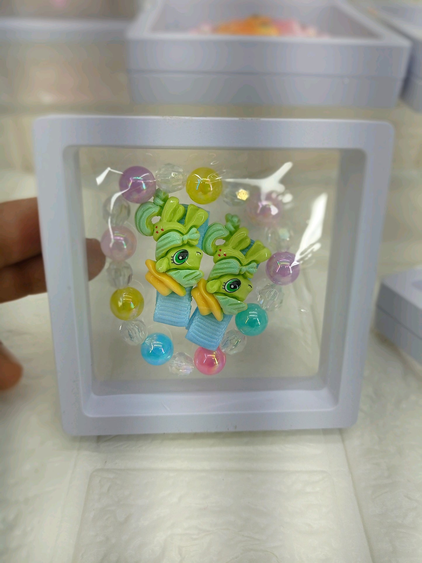 Labubu shape bracelet with clip
