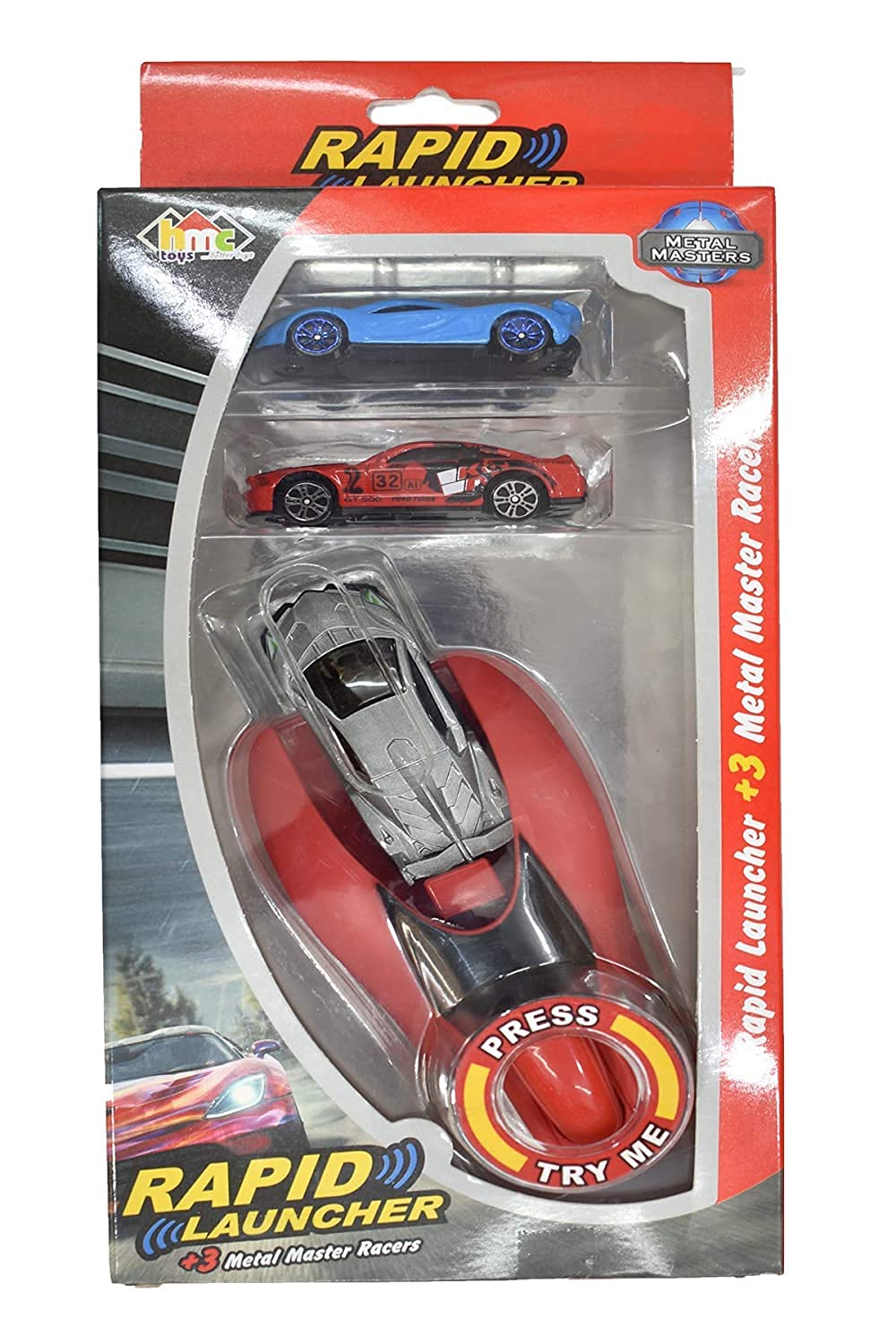 Mini speed launcher toy with car