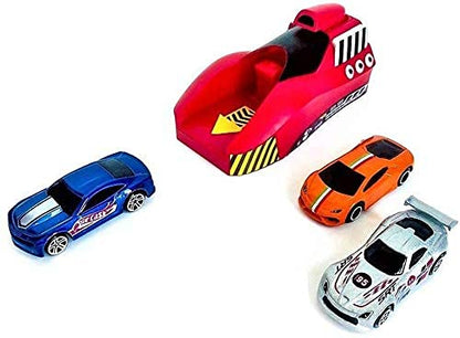 Mini speed launcher toy with car
