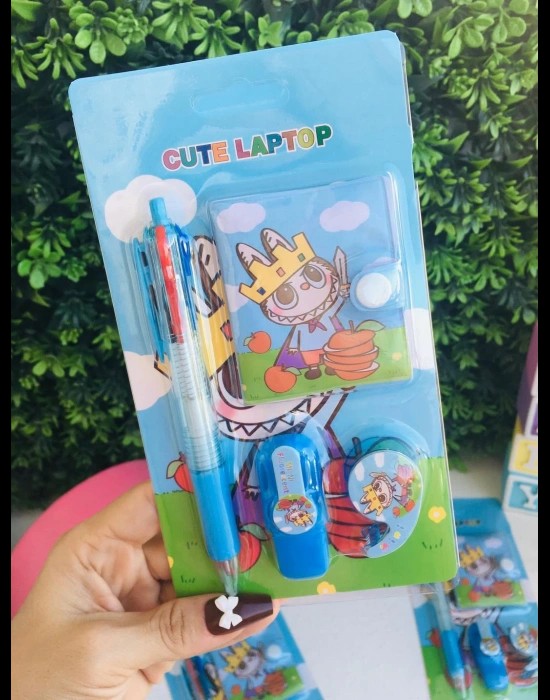Cute Laptop stationery set