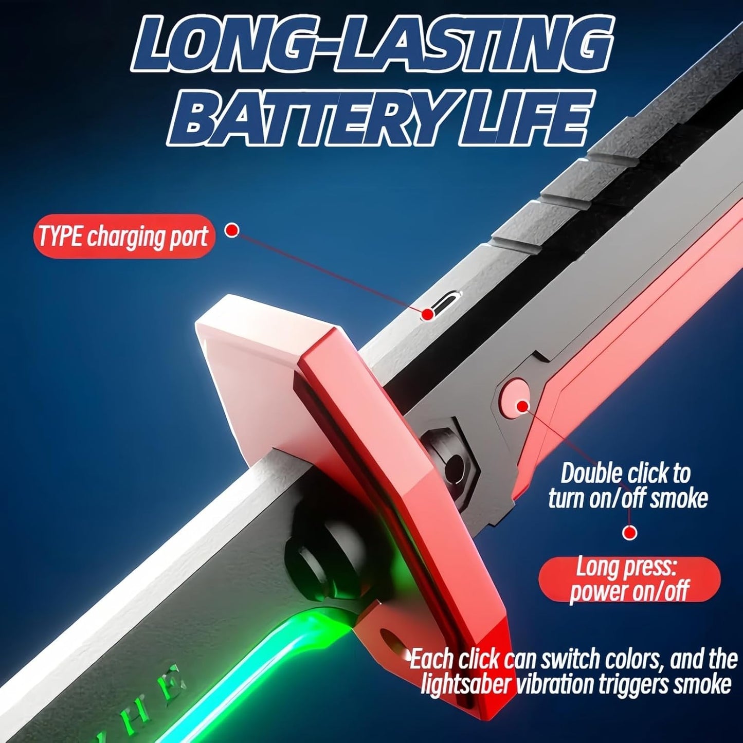 Led sparkle katana