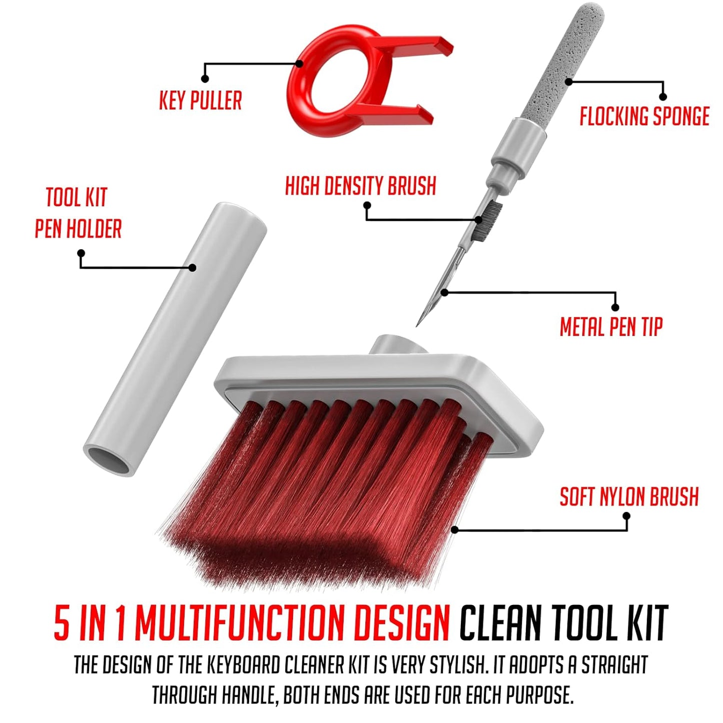 multifunctional keyboard cleaning brush.
