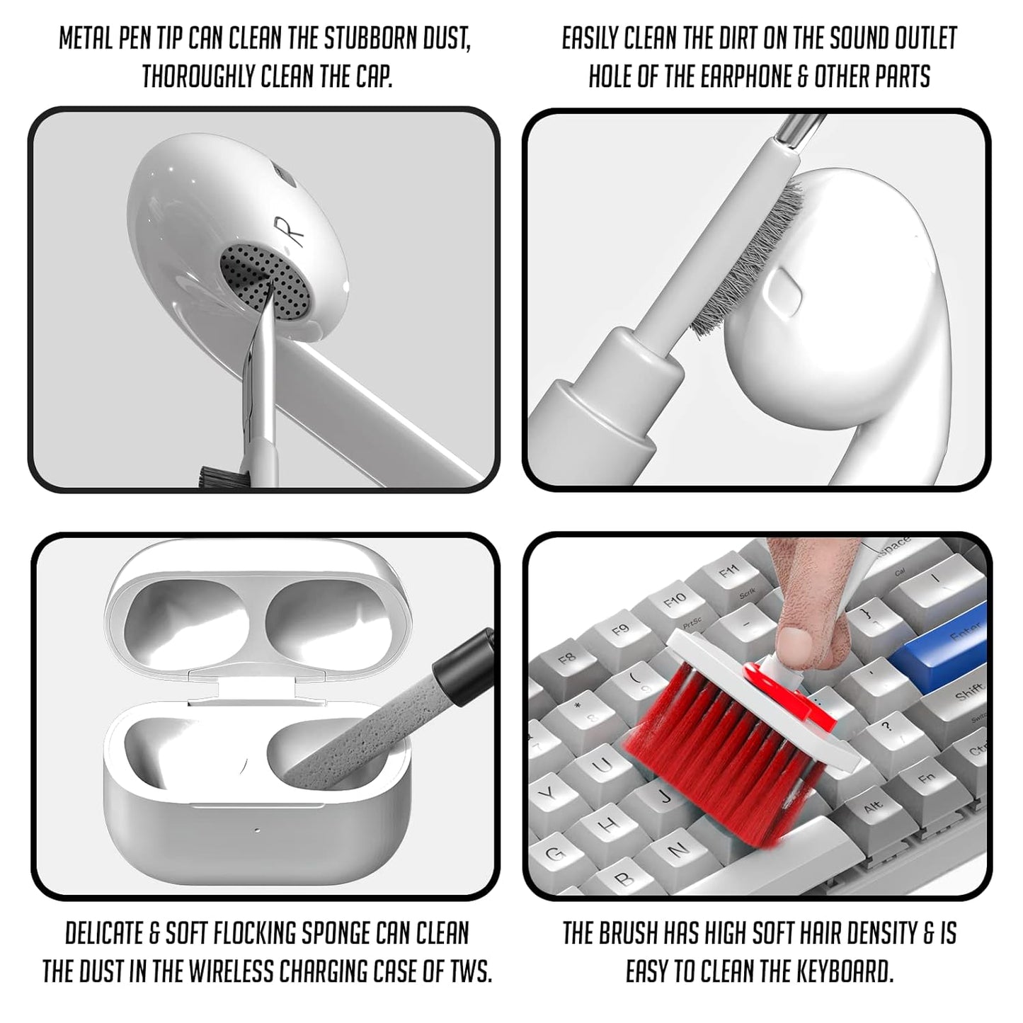 multifunctional keyboard cleaning brush.