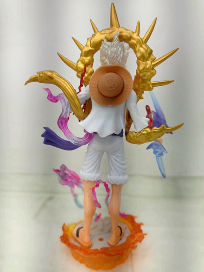 20 cm Golden Lotus Base Luffy One Piece Anime Figurine