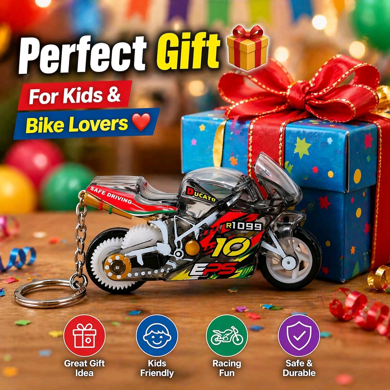 Mini Sparking Bike Keychain