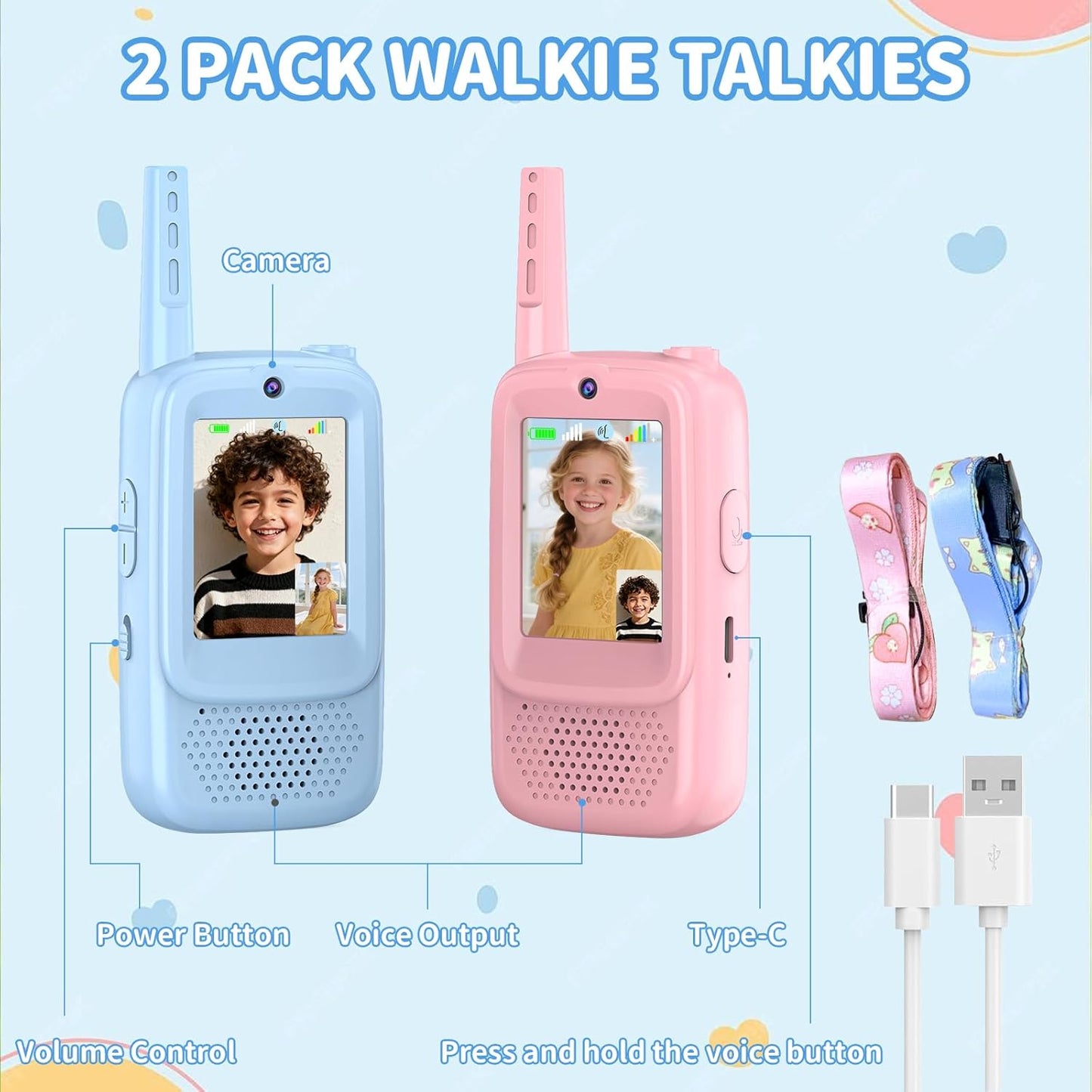 Video call walkie talkie toy for kids