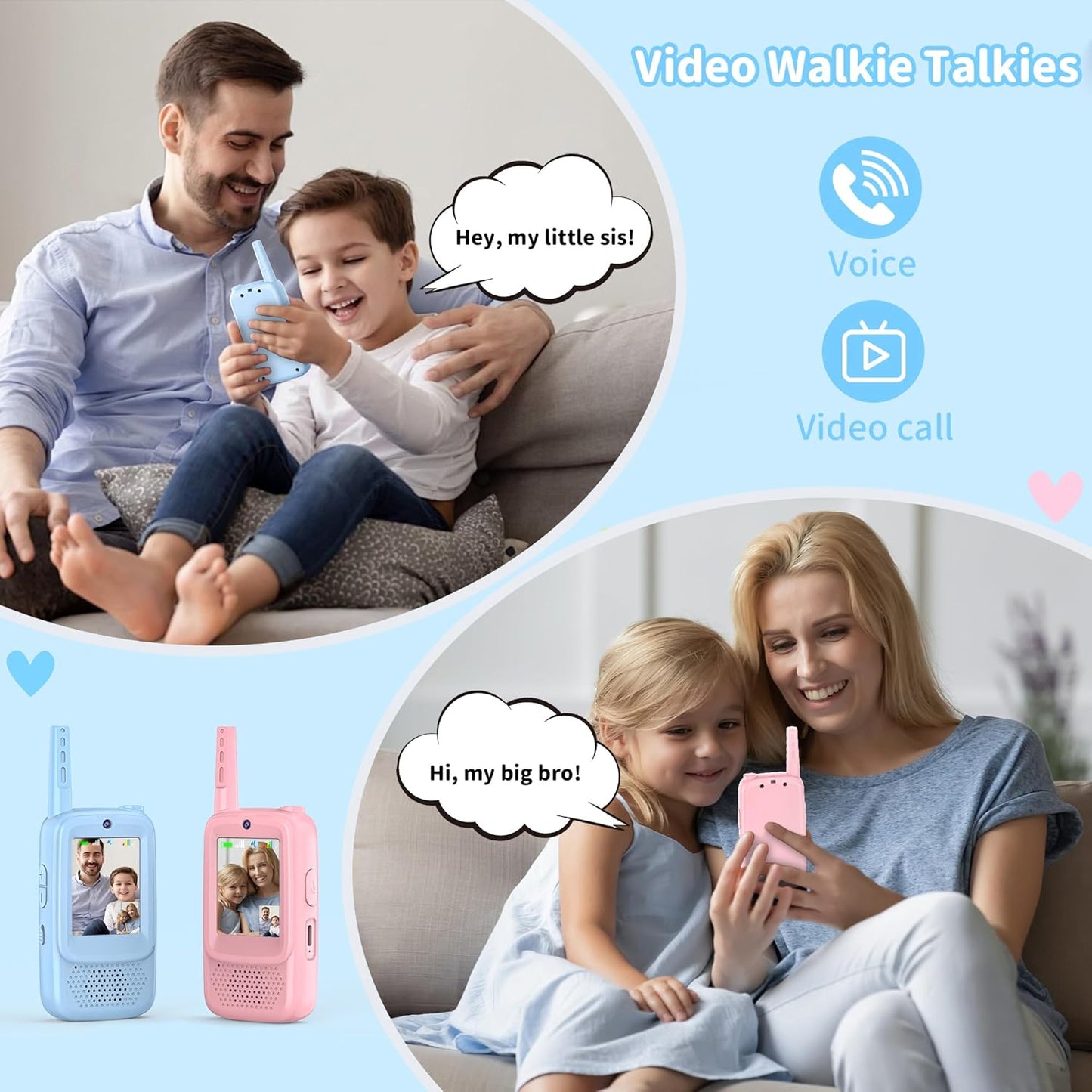 Video call walkie talkie toy for kids