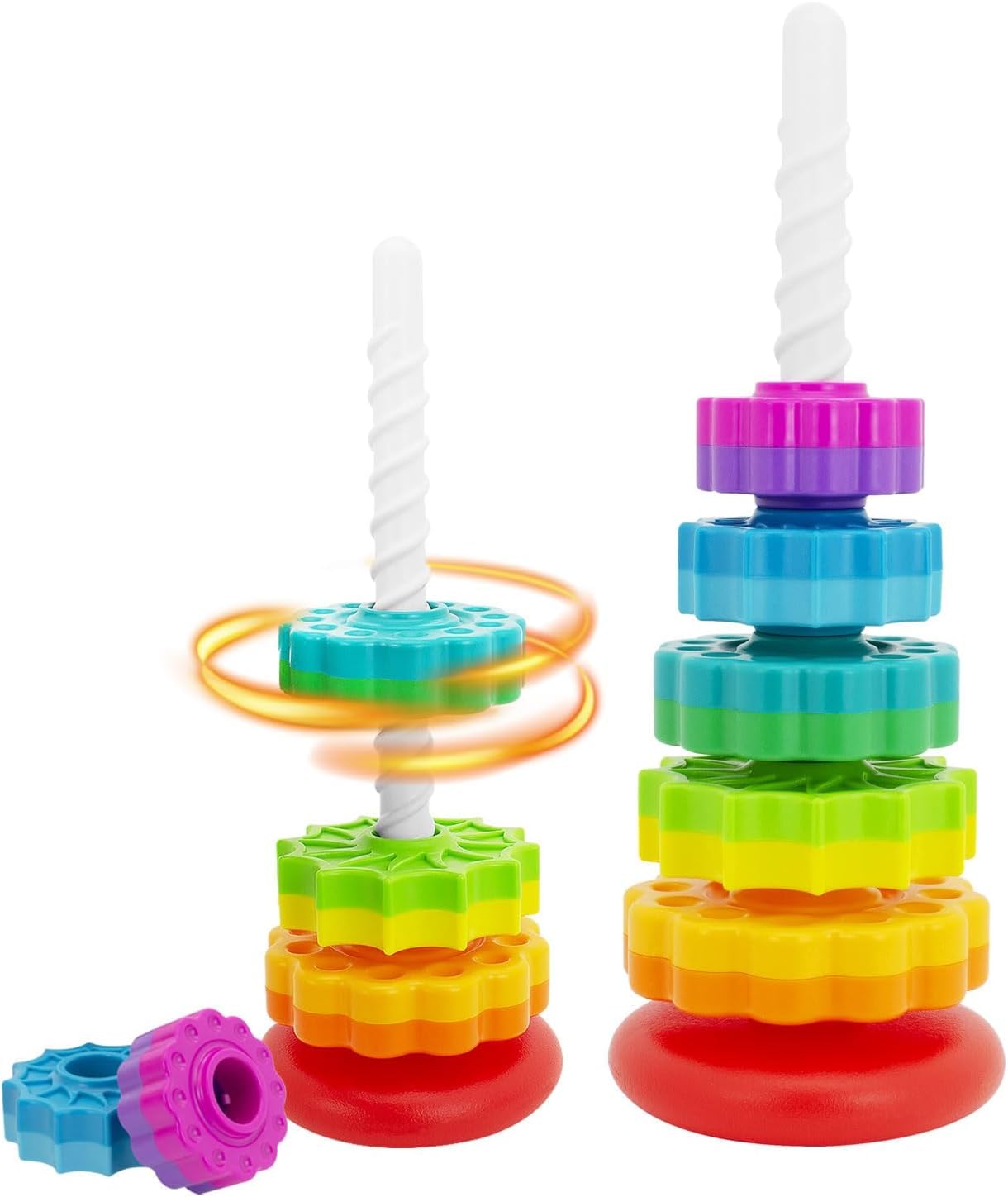 Rainbow spinning tower