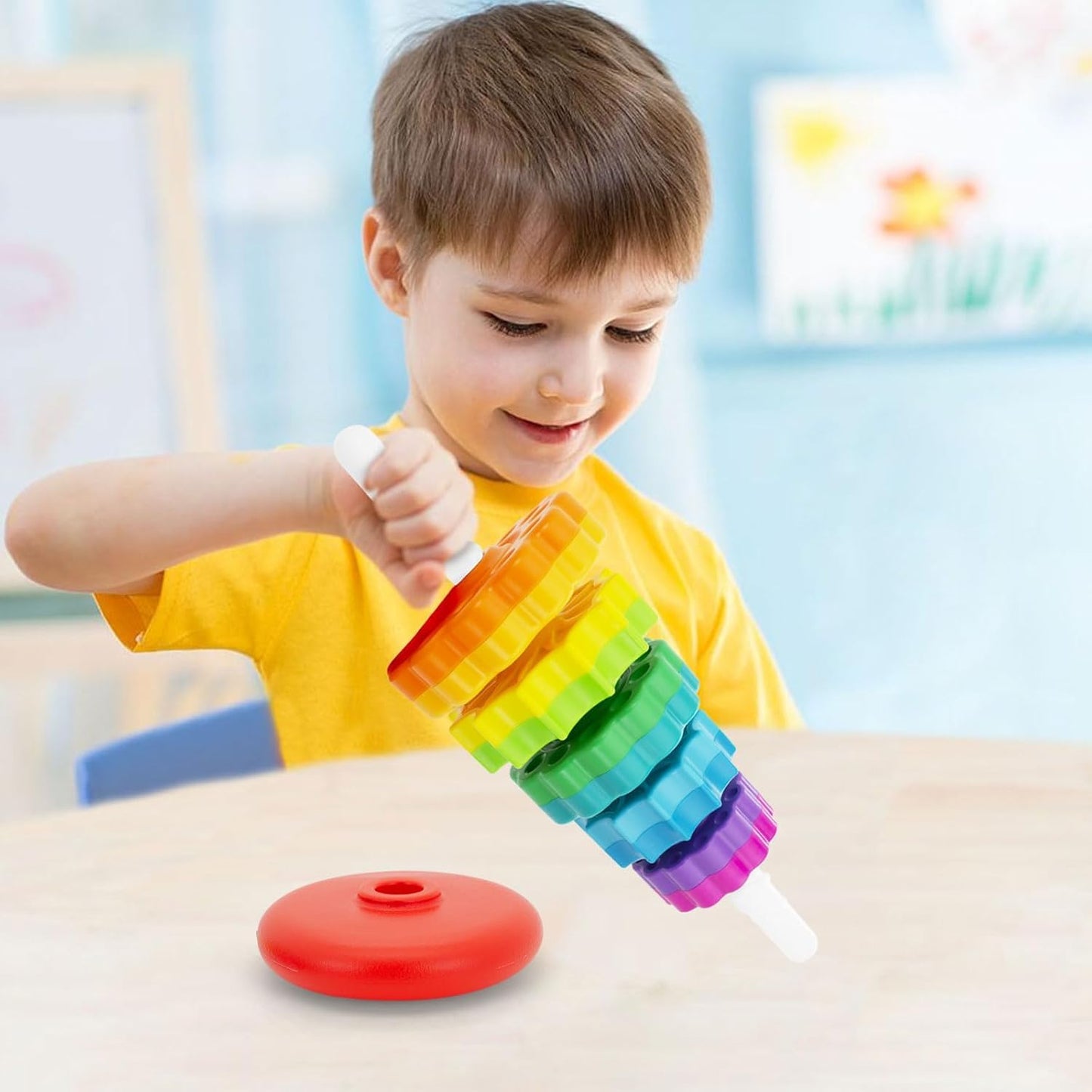 Rainbow spinning tower