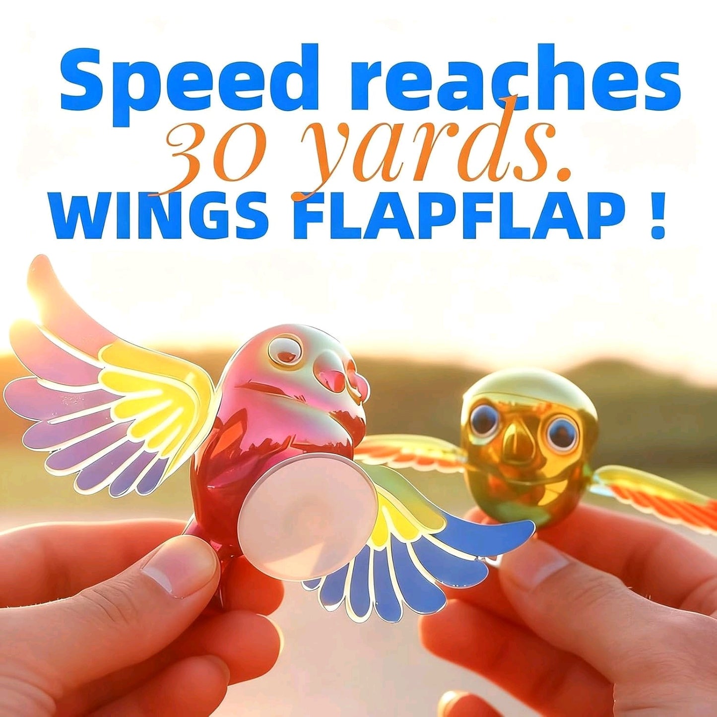 flapping bird suction toy