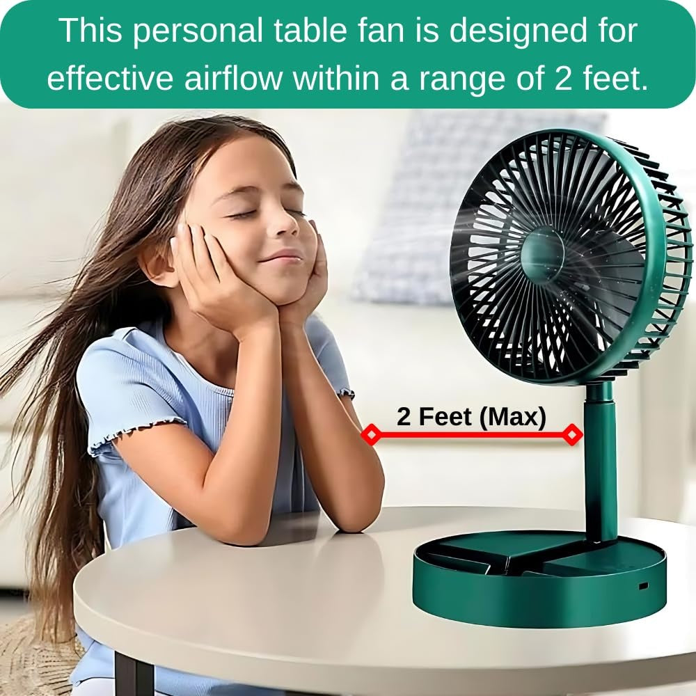 Folding telescopic fan