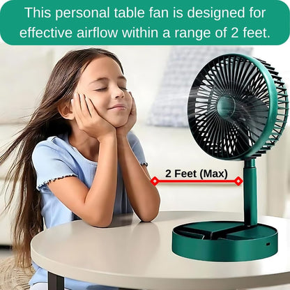 Folding telescopic fan