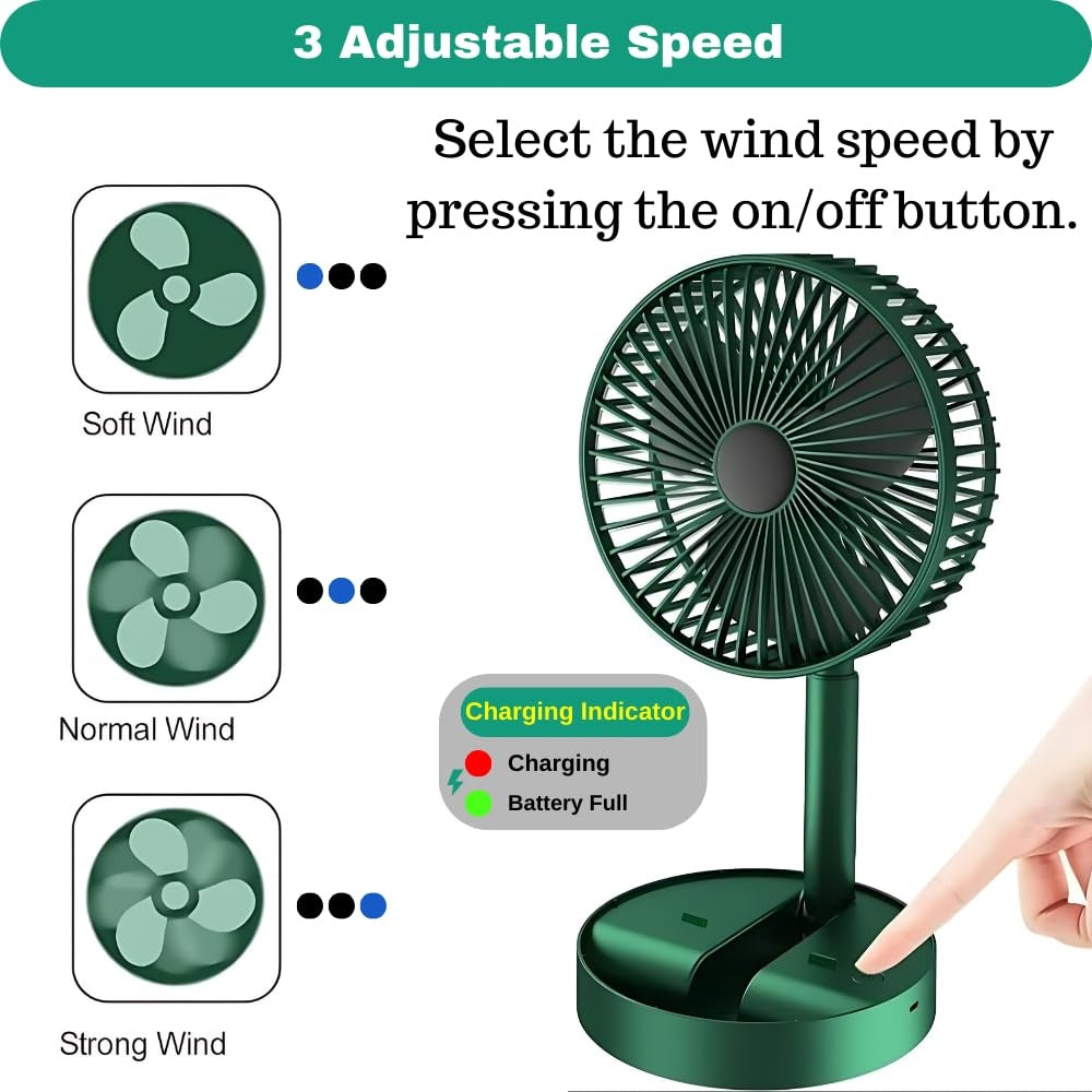 Folding telescopic fan