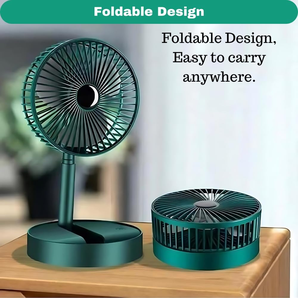 Folding telescopic fan